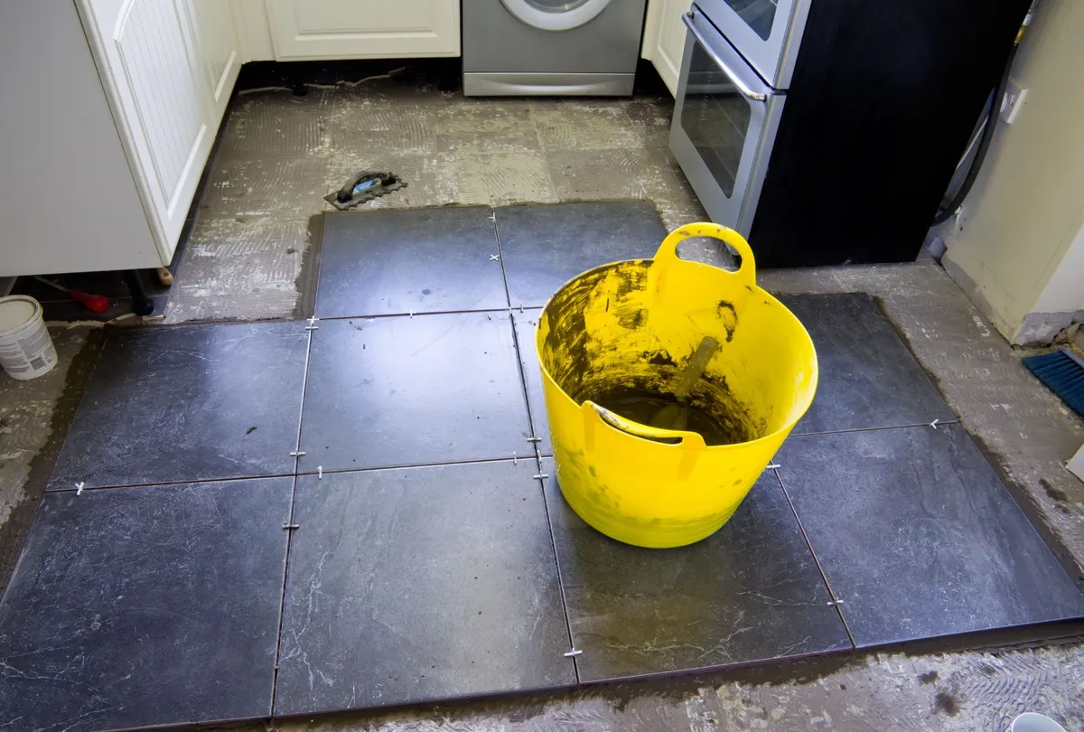 Kitchen tiled floor replacement