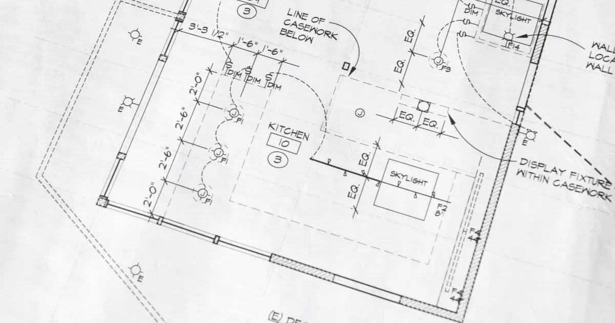 Home Remodel Blueprint of a Kitchen's Electrical Plan