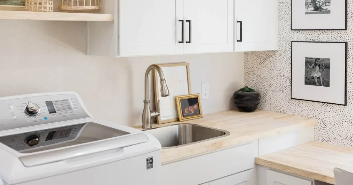Washing Machine in a Laundry Room