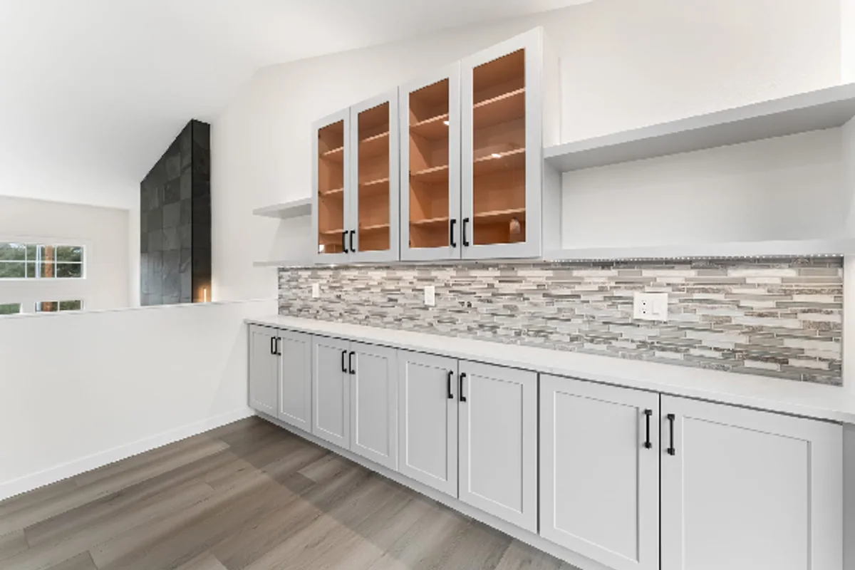 Remodeled kitchen with a large island in Everett, Washington